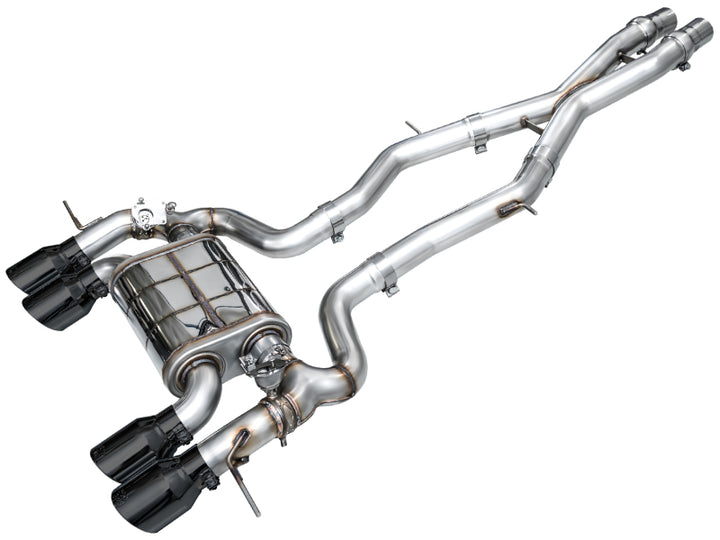 AWE Tuning 23-24 BMW G87 M2 SwitchPath Edition Exhaust - Diamond Black Tips - Bull Strap