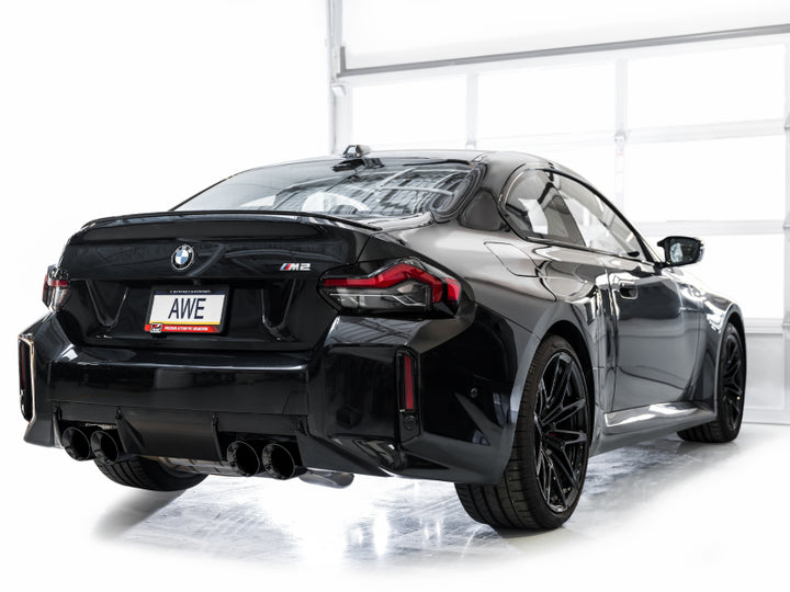 AWE Tuning 23-24 BMW G87 M2 SwitchPath Edition Exhaust - Diamond Black Tips - Bull Strap