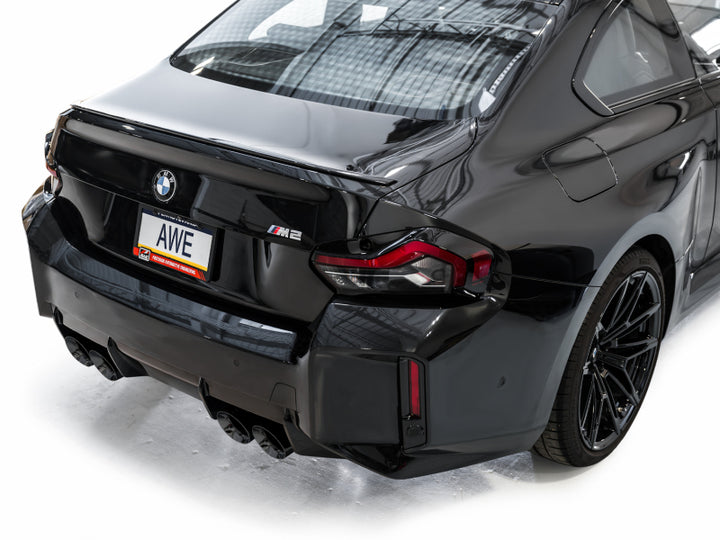 AWE Tuning 23-24 BMW G87 M2 SwitchPath Edition Exhaust - Diamond Black Tips - Bull Strap