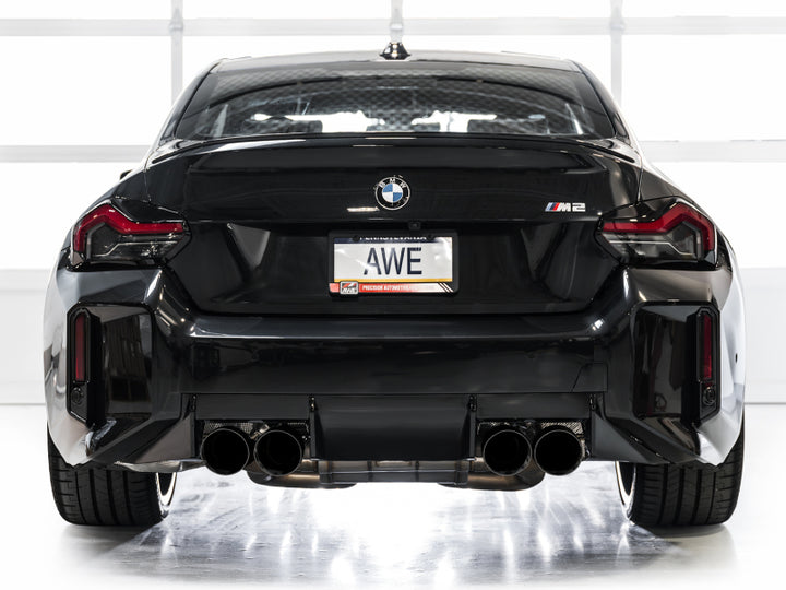 AWE Tuning 23-24 BMW G87 M2 SwitchPath Edition Exhaust - Diamond Black Tips - Bull Strap