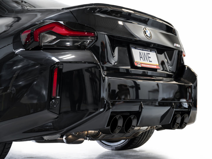 AWE Tuning 23-24 BMW G87 M2 SwitchPath Edition Exhaust - Diamond Black Tips - Bull Strap