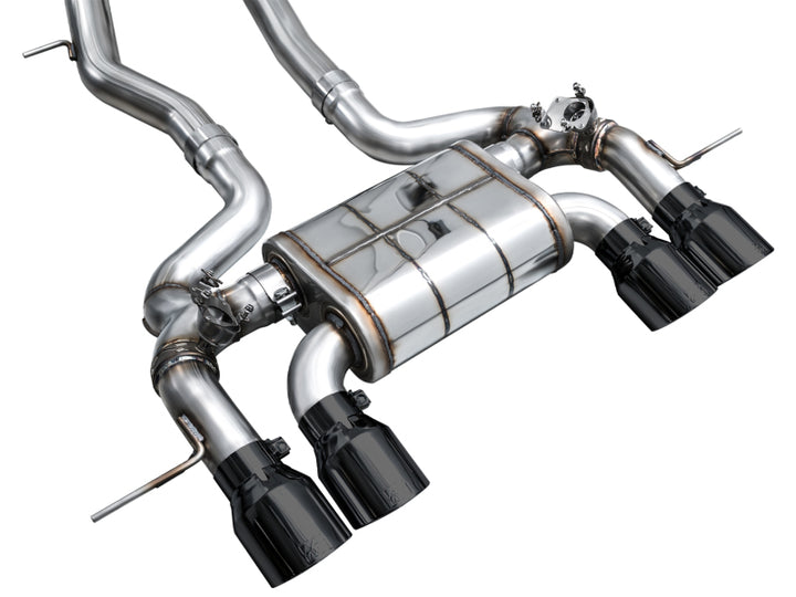 AWE Tuning 23-24 BMW G87 M2 SwitchPath Edition Exhaust - Diamond Black Tips - Bull Strap