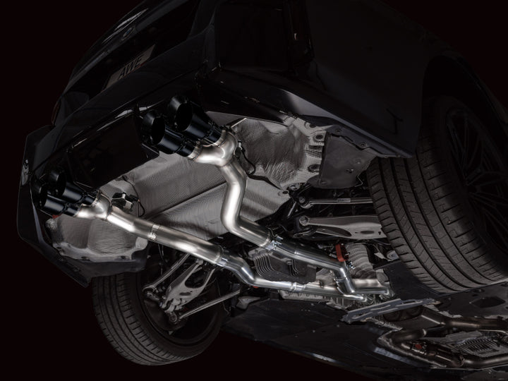 AWE Tuning 23-24 BMW G87 M2 Track Edition Exhaust - Diamond Black Tips - Bull Strap