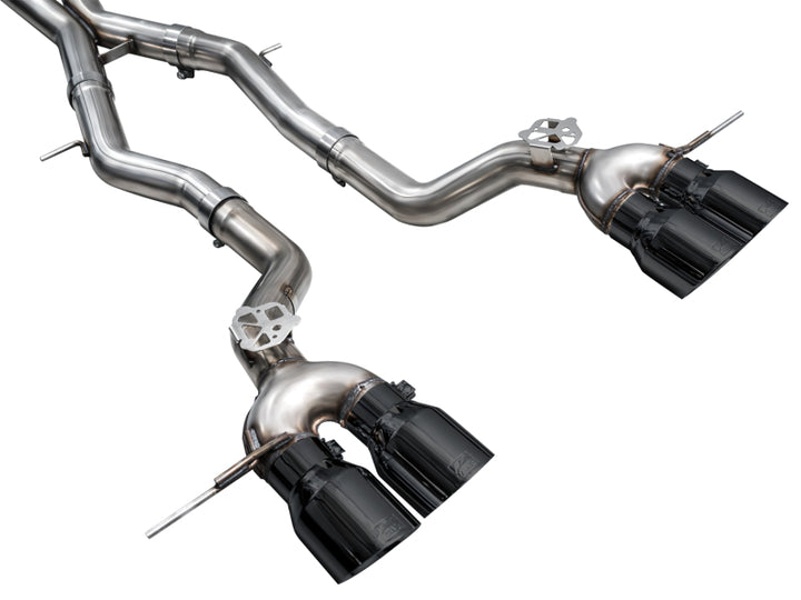 AWE Tuning 23-24 BMW G87 M2 Track Edition Exhaust - Diamond Black Tips - Bull Strap