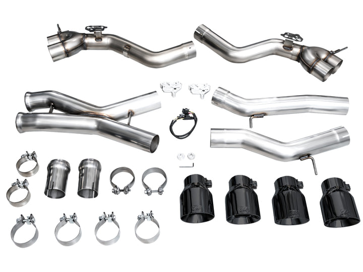 AWE Tuning 23-24 BMW G87 M2 Track Edition Exhaust - Diamond Black Tips - Bull Strap