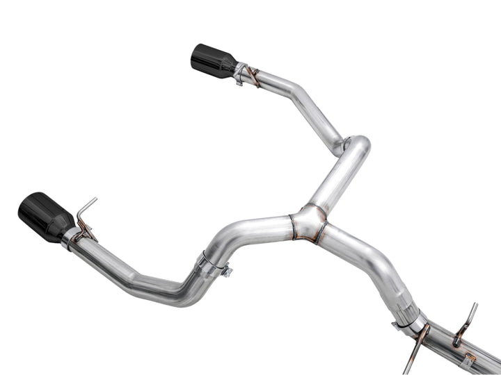 AWE Tuning 4th Gen GM 1500 5.3L 0FG Catback Split Rear Exit (Flat Bumper) - Dual Diamond Tips - Bull Strap
