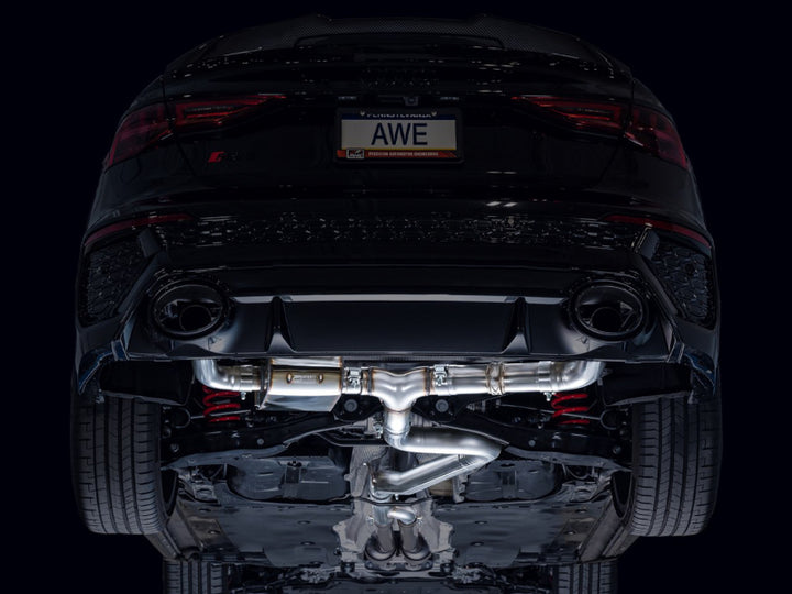 AWE Tuning Audi 22-23 8Y RS3 Cat-Back SwitchPath Exhaust (No Tips) - Bull Strap