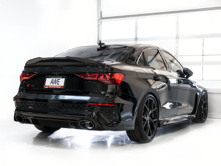 AWE Tuning Audi 22-23 8Y RS3 Cat-Back SwitchPath Exhaust (No Tips) - Bull Strap