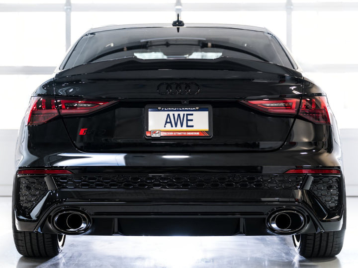AWE Tuning Audi 22-23 8Y RS3 Cat-Back SwitchPath Exhaust (No Tips) - Bull Strap