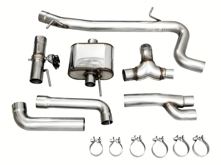 AWE Tuning Audi 22-23 8Y RS3 Cat-Back SwitchPath Exhaust (No Tips) - Bull Strap