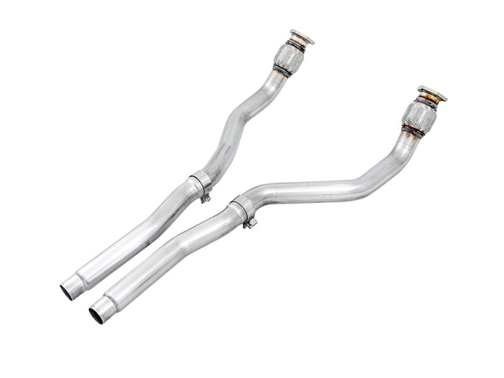 AWE Tuning Audi B8 4.2L Non-Resonated Downpipes for RS5 - Bull Strap