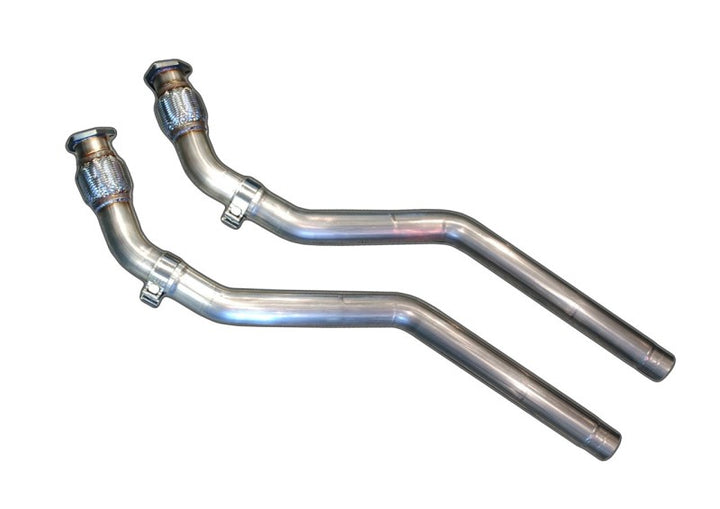 AWE Tuning Audi B8 4.2L Non-Resonated Downpipes for S5 - Bull Strap