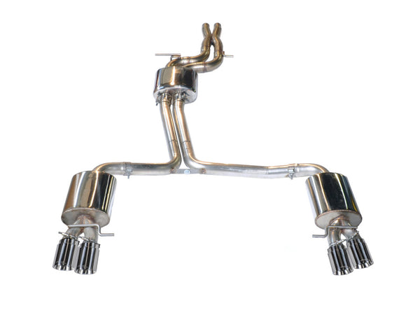AWE Tuning Audi B8.5 S5 3.0T Touring Edition Exhaust System - Polished Silver Tips (102mm) - Bull Strap