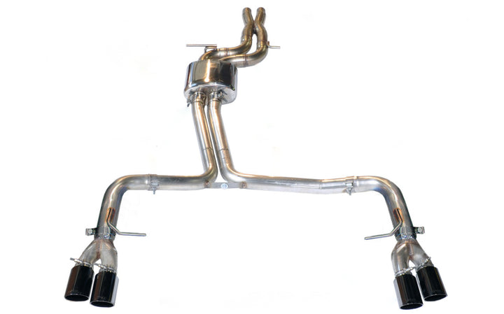 AWE Tuning Audi B8.5 S5 3.0T Track Edition Exhaust - Diamond Black Tips (102mm) - Bull Strap