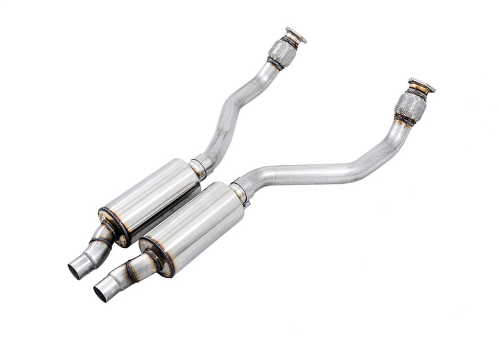 AWE Tuning Audi B8 / C7 3.0T Resonated Downpipes for S4 / S5 / A6 / A7 - Bull Strap