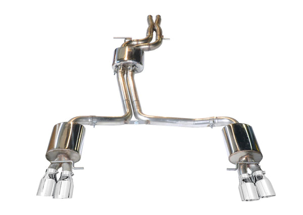 AWE Tuning Audi B8 S5 4.2L Touring Edition Exhaust System - Polished Silver Tips - Bull Strap