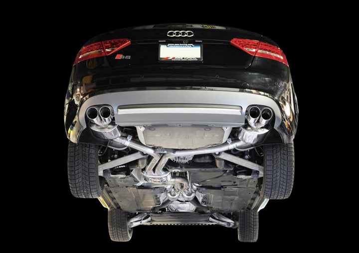 AWE Tuning Audi B8 S5 4.2L Touring Edition Exhaust System - Polished Silver Tips - Bull Strap