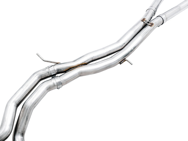 AWE Tuning Audi B9.5 RS5 Sportback Non-Resonated Touring Edition Exhaust - RS-Style Diamond Blk Tips - Bull Strap
