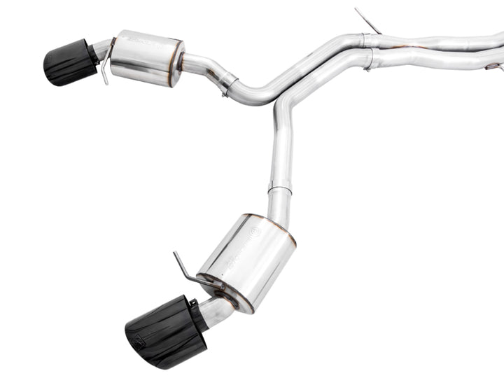 AWE Tuning Audi B9.5 RS5 Sportback Non-Resonated Touring Edition Exhaust - RS-Style Diamond Blk Tips - Bull Strap