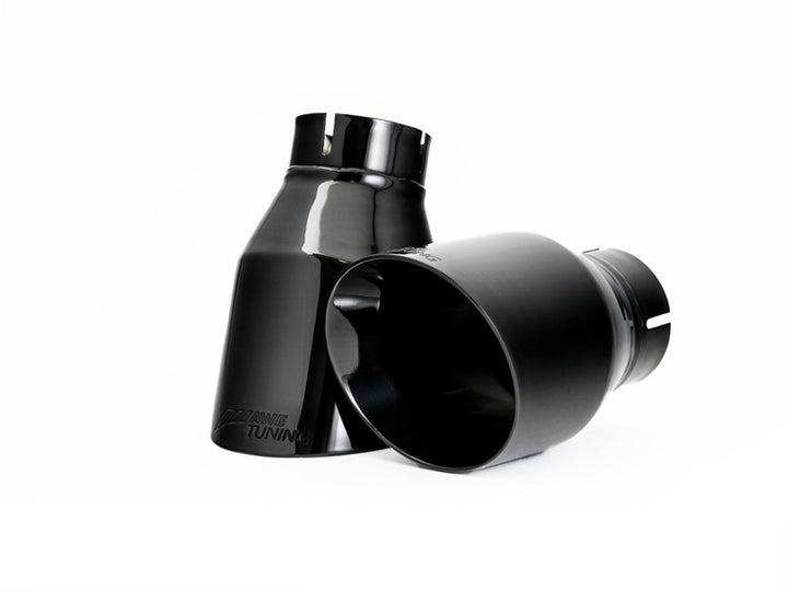 AWE Tuning Audi B9 A5 Track Edition Exhaust Dual Outlet - Diamond Black Tips (Includes DP) - Bull Strap