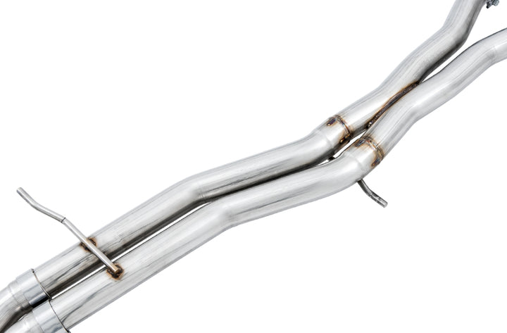 AWE Tuning Audi B9 S5 Sportback Touring Edition Exhaust - Non-Resonated (Black 102mm Tips) - Bull Strap