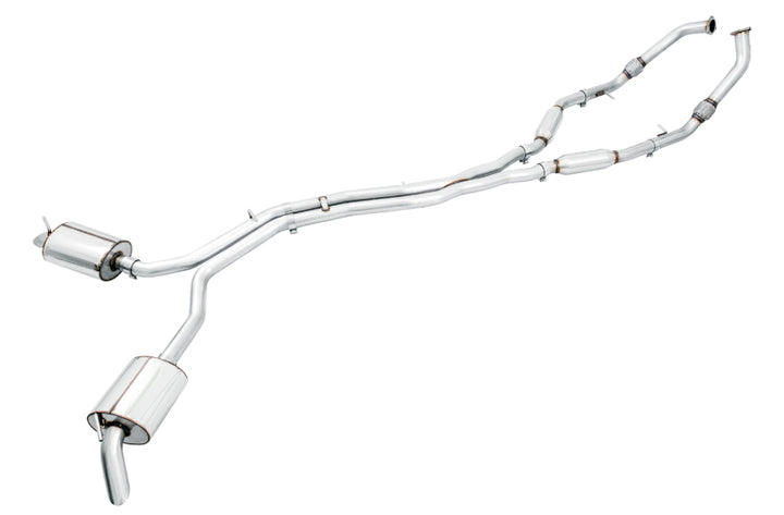 AWE Tuning Audi B9 SQ5 Non-Resonated Touring Edition Cat-Back Exhaust - No Tips (Turn Downs) - Bull Strap