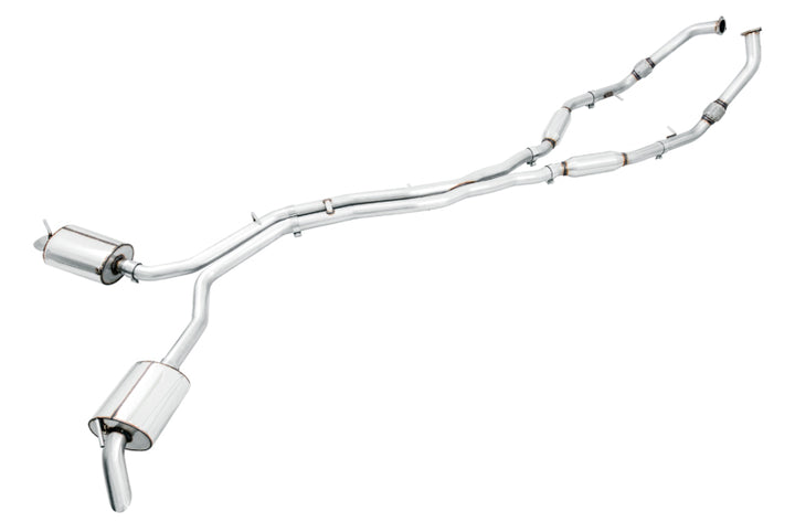 AWE Tuning Audi B9 SQ5 Resonated Touring Edition Cat-Back Exhaust - No Tips (Turn Downs) - Bull Strap