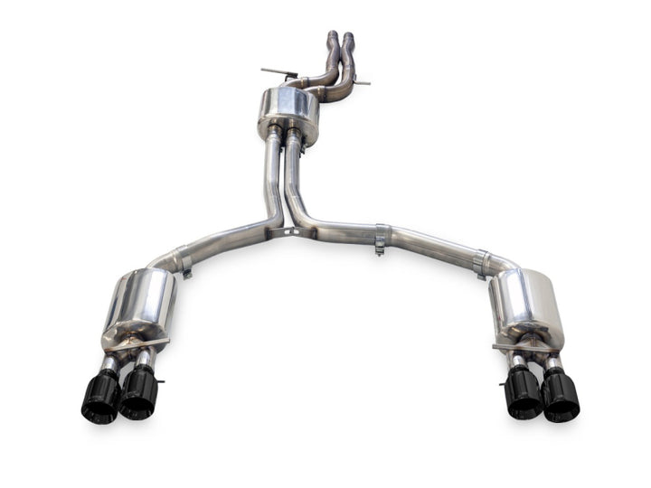 AWE Tuning Audi C7.5 A6 3.0T Touring Edition Exhaust - Quad Outlet Diamond Black Tips - Bull Strap