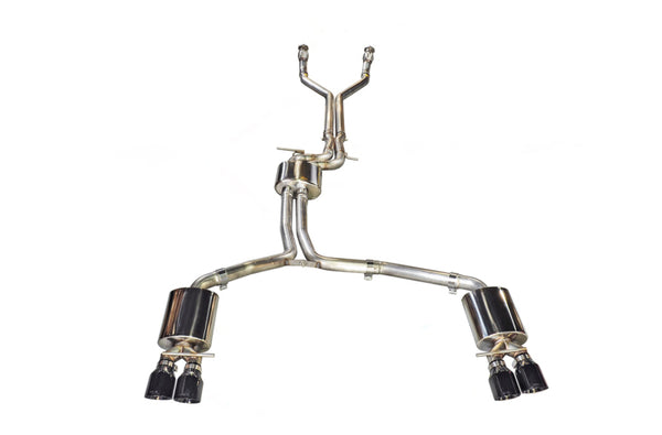 AWE Tuning Audi C7 / C7.5 S6 4.0T Touring Edition Exhaust - Diamond Black Tips - Bull Strap