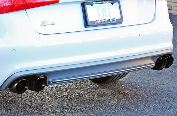 AWE Tuning Audi C7 / C7.5 S6 4.0T Track Edition Exhaust - Diamond Black Tips - Bull Strap