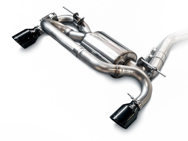 AWE Tuning BMW F22 M235i / M240i Touring Edition Axle-Back Exhaust - Diamond Black Tips (102mm) - Bull Strap