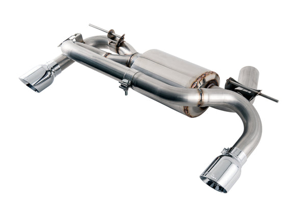 AWE Tuning BMW F3X 335i/435i Touring Edition Axle-Back Exhaust - Chrome Silver Tips (90mm) - Bull Strap