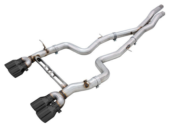 AWE Tuning BMW F8X M3/M4 Track Edition Catback Exhaust - Diamond Black Tips - Bull Strap