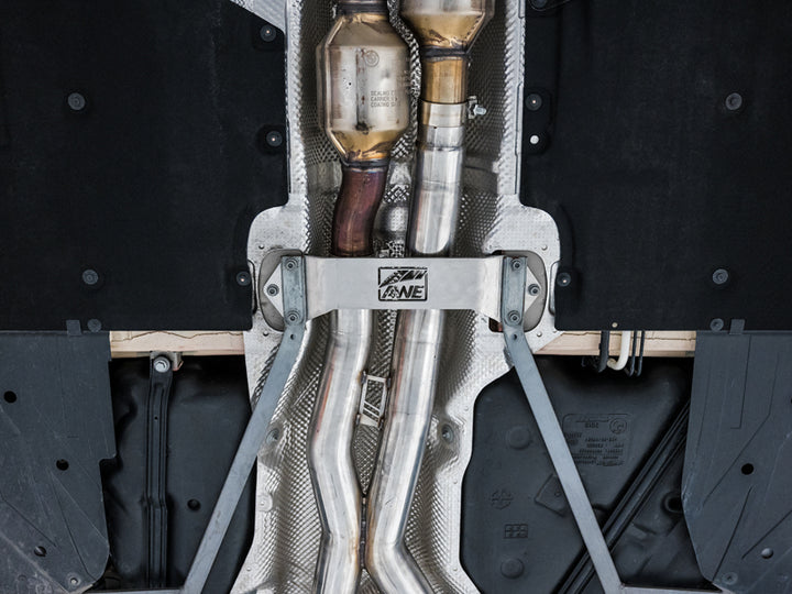 AWE Tuning BMW F8X M3/M4 Track Edition Catback Exhaust - Diamond Black Tips - Bull Strap
