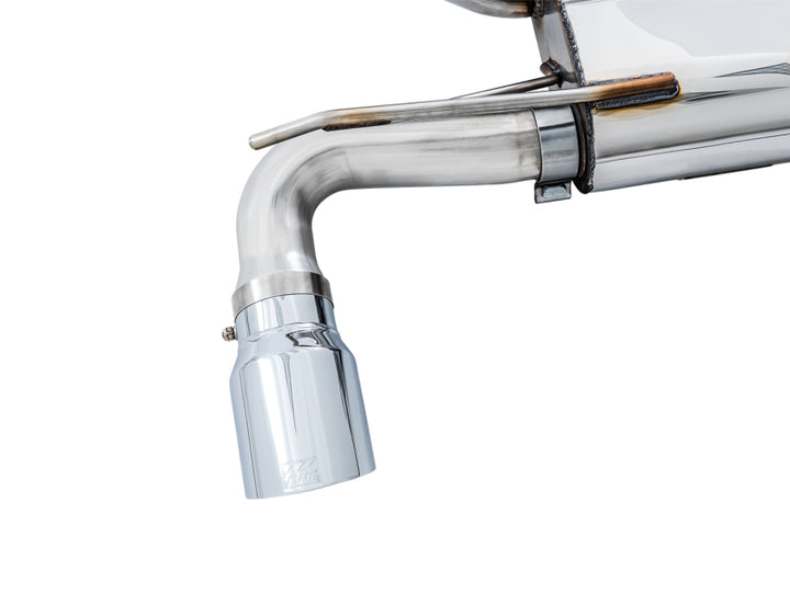 AWE Tuning Ford Focus RS SwitchPath Cat-back Exhaust - Chrome Silver Tips - Bull Strap