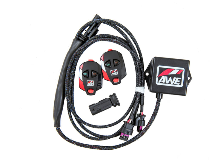 AWE Tuning Ford Focus RS SwitchPath Cat-back Exhaust - Diamond Black Tips - Bull Strap