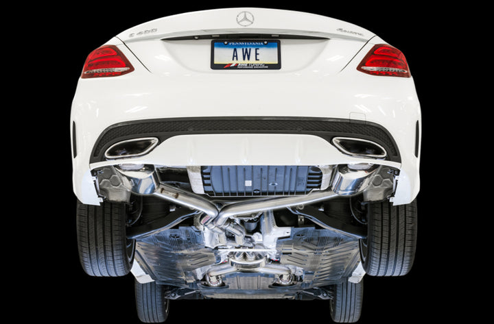 AWE Tuning Mercedes-Benz W205 C450 AMG / C400 Touring Edition Exhaust - Bull Strap