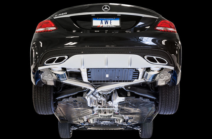AWE Tuning Mercedes-Benz W205 C450 AMG / C400 Touring Edition Exhaust - Bull Strap