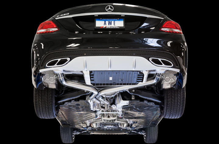 AWE Tuning Mercedes-Benz W205 C450 AMG / C400 Track Edition Exhaust - Bull Strap
