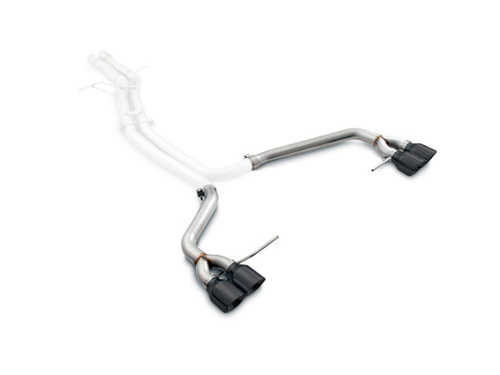 AWE Tuning Porsche Macan Track Edition Exhaust System - Diamond Black 102mm Tips - Bull Strap