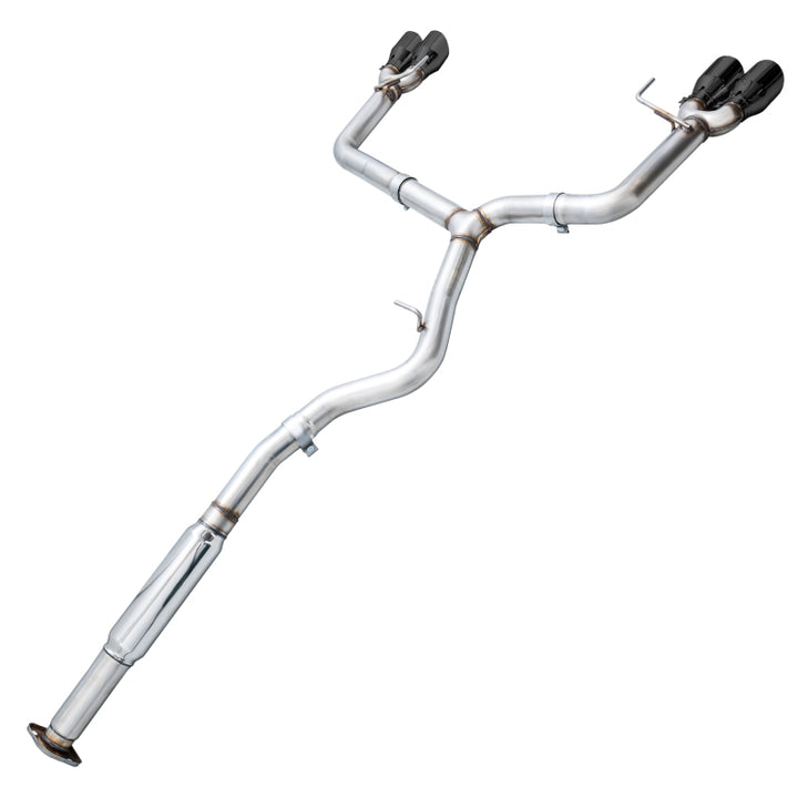 AWE Tuning Subaru WRX/STI VA/GV Sedan Track Edition Exhaust - Diamond Black Tips (102mm) - Bull Strap