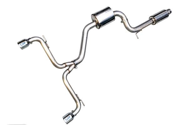 AWE Tuning VW MK7 GTI Touring Edition Exhaust - Chrome Silver Tips - Bull Strap