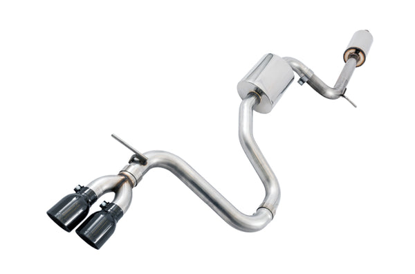 AWE Tuning VW MK7 Golf 1.8T Touring Edition Exhaust w/Diamond Black Tips (90mm) - Bull Strap
