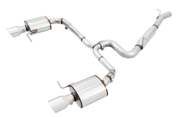 AWE Tuning VW MK7 Golf Alltrack/Sportwagen 4Motion Touring Edition Exhaust - Polished Silver Tips - Bull Strap