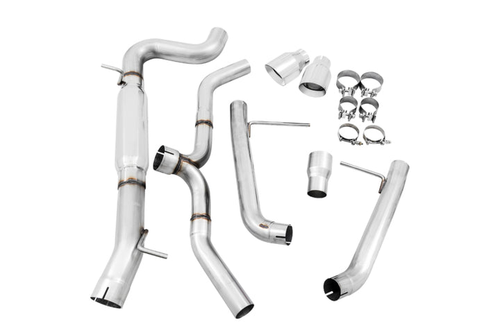 AWE Tuning VW MK7 Golf Alltrack/Sportwagen 4Motion Track Edition Exhaust - Polished Silver Tips - Bull Strap