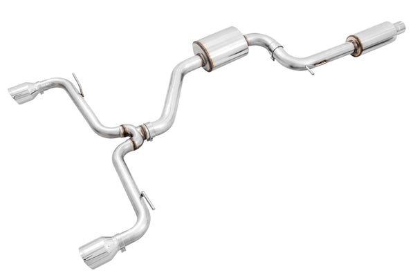 AWE Tuning Volkswagen GTI MK7.5 2.0T Touring Edition Exhaust w/Chrome Silver Tips 102mm - Bull Strap