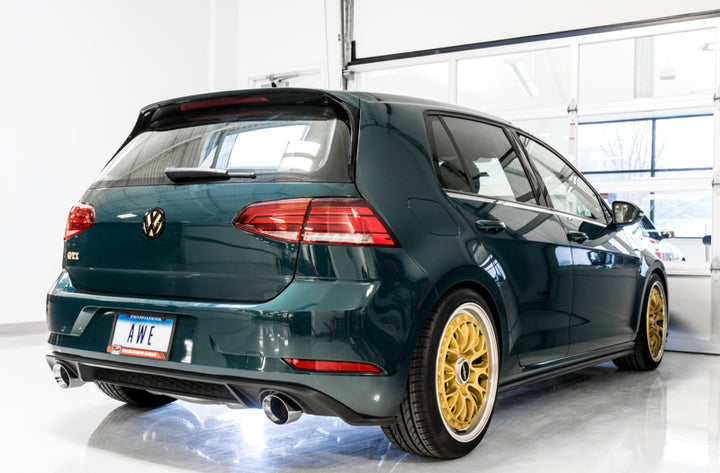 AWE Tuning Volkswagen GTI MK7.5 2.0T Touring Edition Exhaust w/Chrome Silver Tips 102mm - Bull Strap