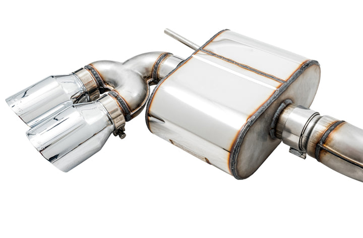 AWE Tuning Volkswagen Golf R MK7.5 SwitchPath Exhaust w/Chrome Silver Tips 102mm - Bull Strap