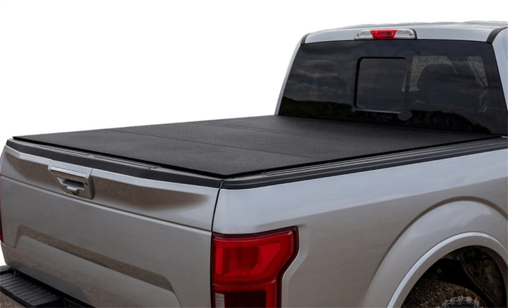 Access LOMAX Folding Hard Cover 04-21+ Ford F-150 6ft 6in (no 04 Heritage/Flareside) Black Urethane - Bull Strap