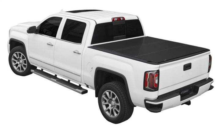 Access LOMAX Tri-Fold Cover 2019+ Chevy/GMC Full Size 1500 - 5ft 8in Box - Bull Strap